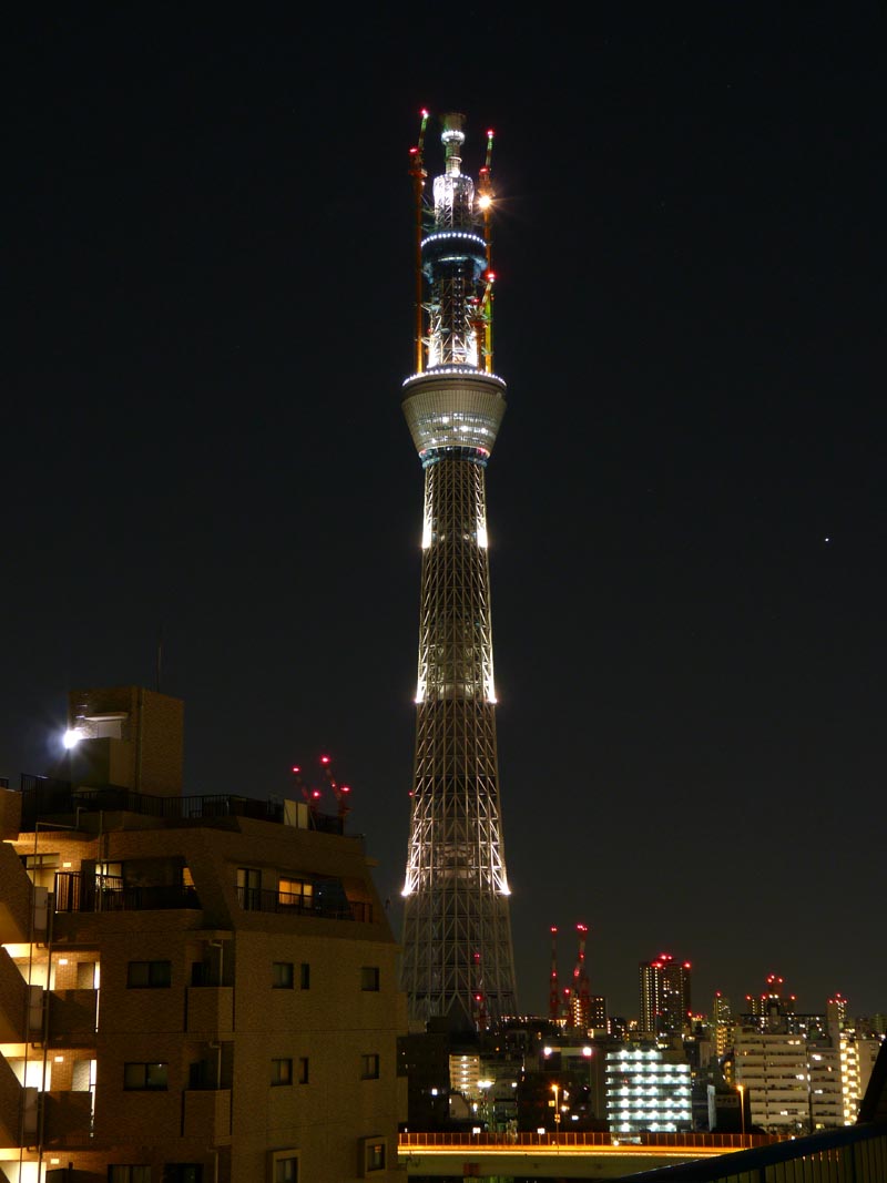 東京スカイツリー写真庫 2010年大晦日 ゆく年くる年ライトアップ