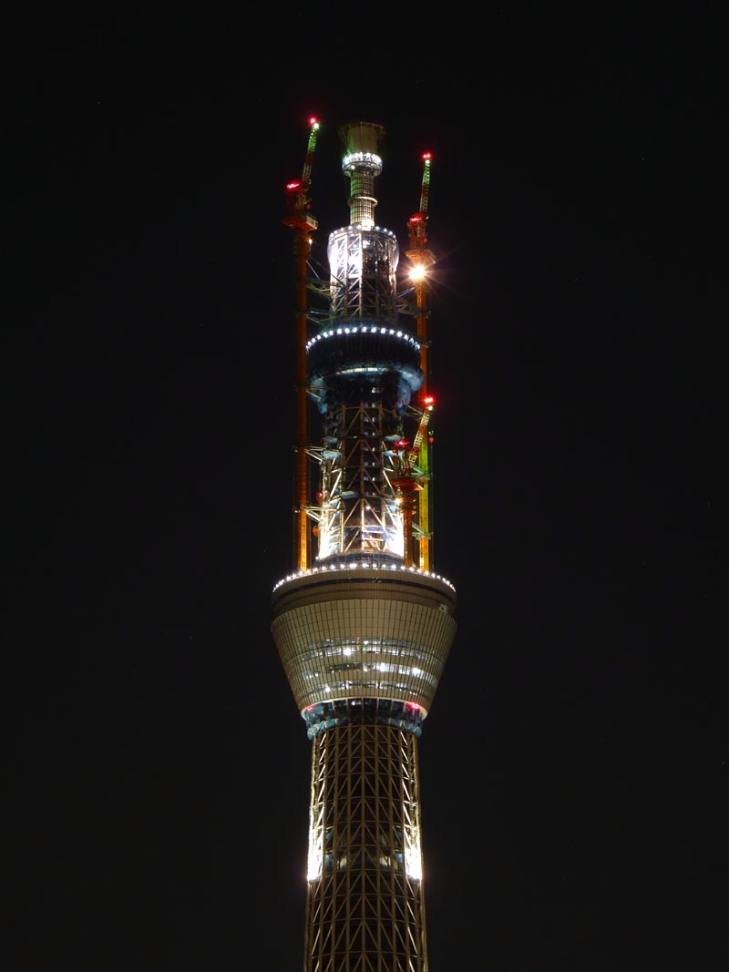 東京スカイツリー写真庫 2010年大晦日 ゆく年くる年ライトアップ